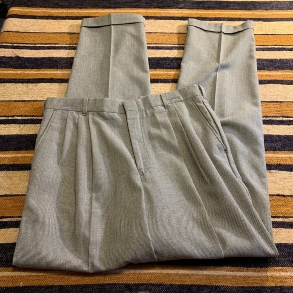 VINTAGE‎ Pants Ankle Skinny Preppy Academia Patterned Gray W 34 L34 Impact